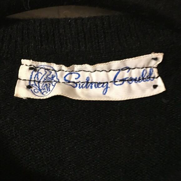 Sidney Gould Size Medium Cashmere Sweater Black Women's  bling - Picture 2 of 9